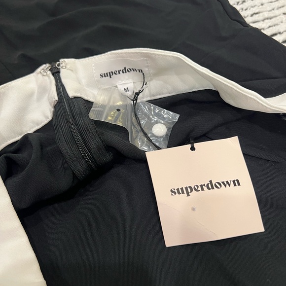 Superdown Black and White Mini Dress - Picture 6 of 7